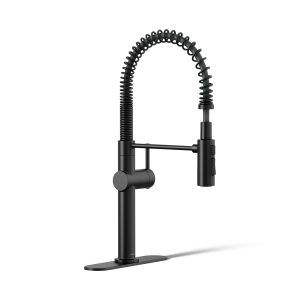 Crue Semi-professional kitchen sink faucet with three-function sprayhead - K-22973-BL