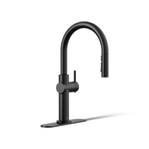 Crue Touchless pull-down kitchen sink faucet with three-function sprayhead - K-22974-BL