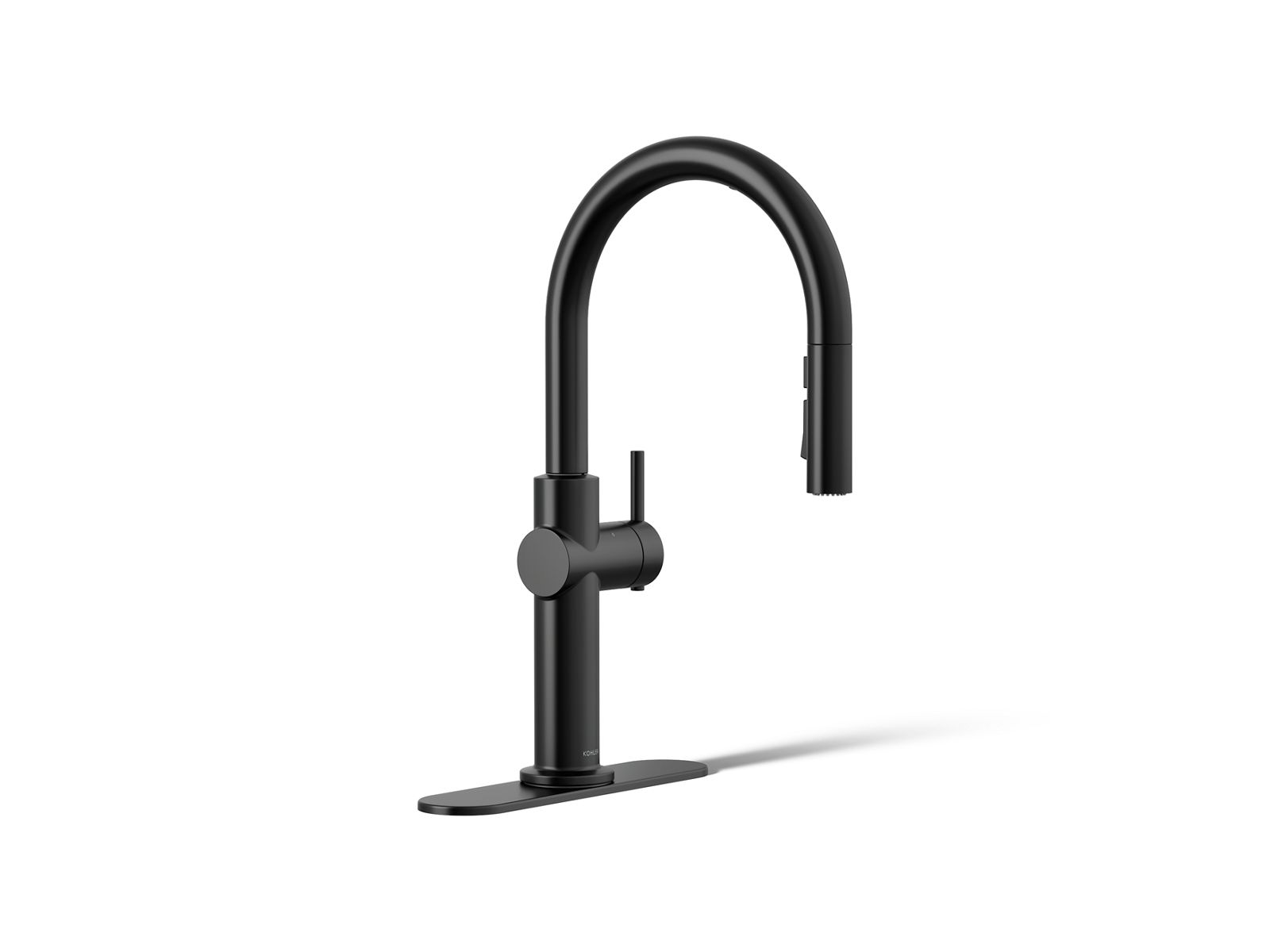 Crue Touchless pull-down kitchen sink faucet with KOHLER Konnect and three-function sprayhead - K-22974-WB-BL