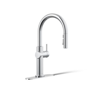 Crue Touchless pull-down kitchen sink faucet with KOHLER Konnect and three-function sprayhead - K-22974-WB-CP