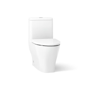 Reach Curv One-piece compact elongated toilet with skirted trapway, dual-flush - K-23188-0
