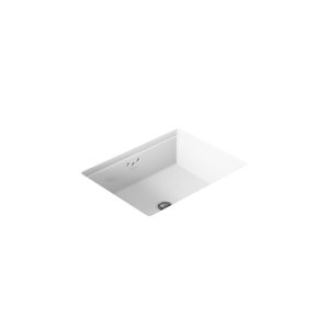 Kathryn 19-3/4" rectangular undermount bathroom sink with glazed underside - K-2330-G-0