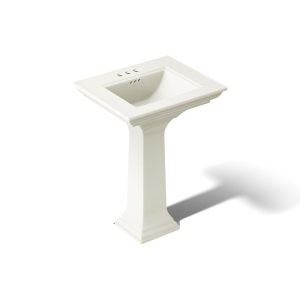 Memoirs Stately 25" rectangular pedestal bathroom sink - K-2344-4-96