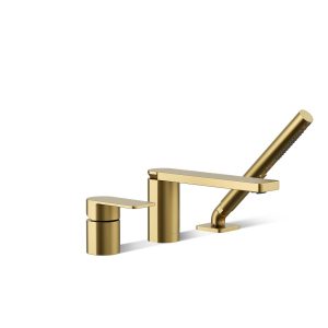 Parallel Deck-mount bath faucet with handshower - K-23488-4-2MB