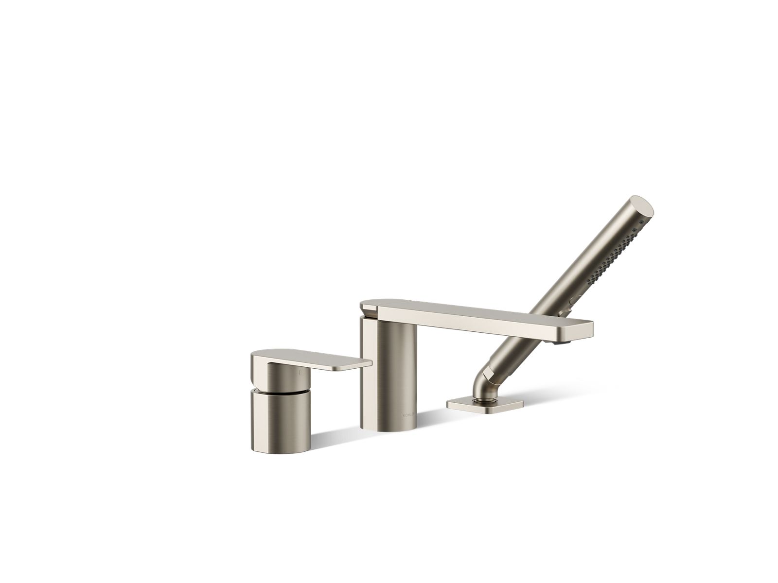 Parallel Deck-mount bath faucet with handshower - K-23488-4-BN