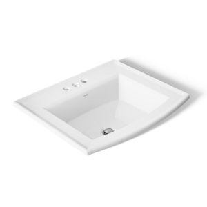 Archer 22-3/4" rectangular drop-in bathroom sink - K-2356-4-0