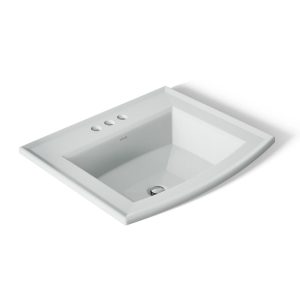Archer 22-3/4" rectangular drop-in bathroom sink - K-2356-4-95
