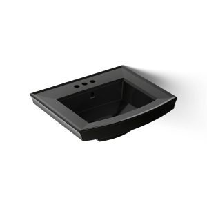 Archer 24" rectangular pedestal bathroom sink - K-2358-4-7