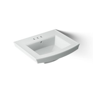 Archer 24" rectangular pedestal bathroom sink - K-2358-4-95