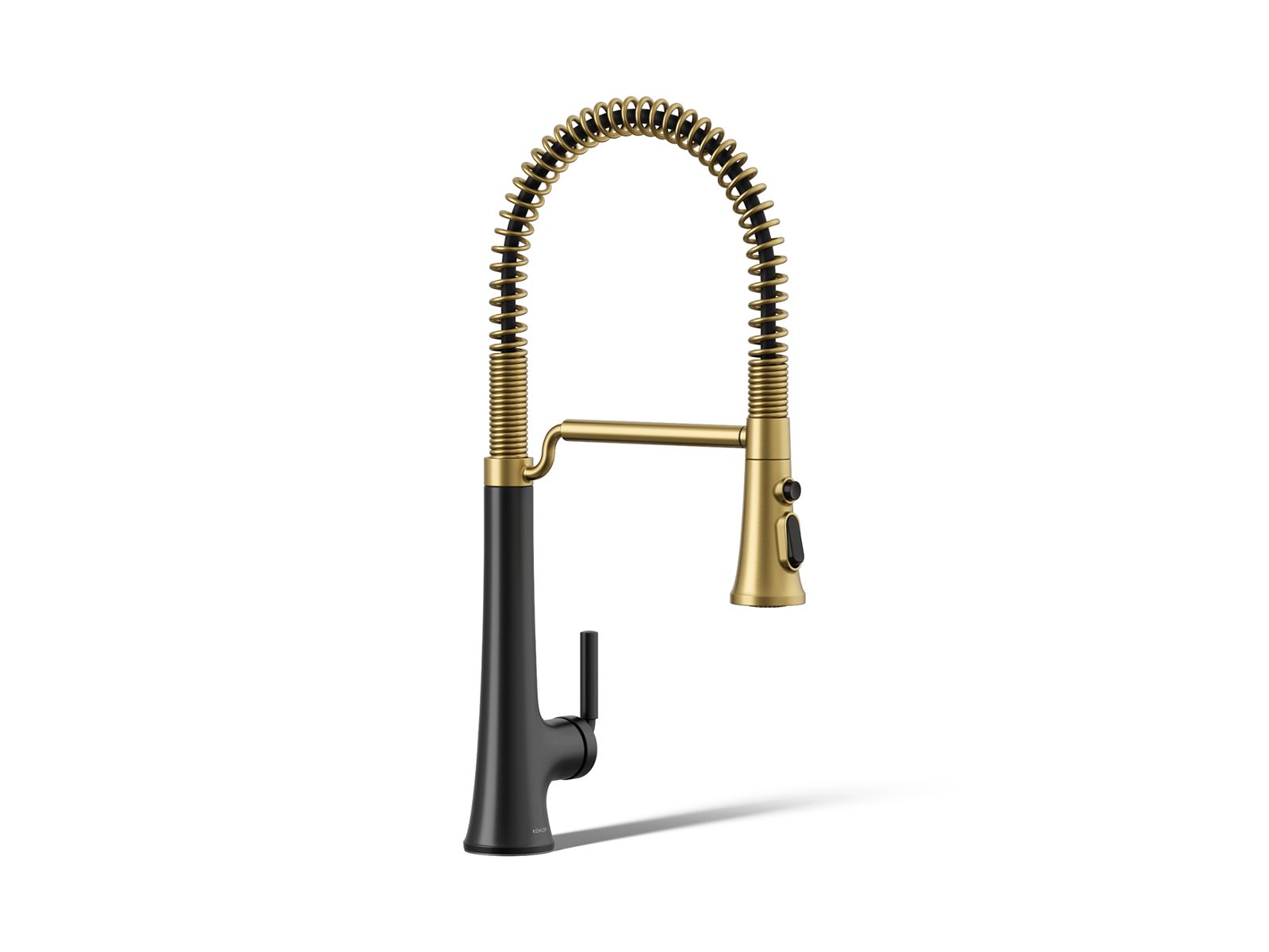 Tone Semi-professional pull-down kitchen sink faucet with three-function sprayhead - K-23765-BMB