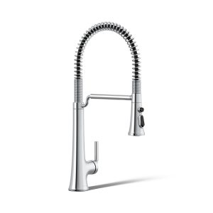Tone Semi-professional pull-down kitchen sink faucet with three-function sprayhead - K-23765-CP