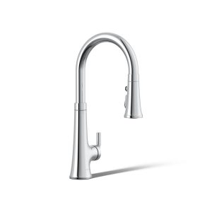 Tone Touchless pull-down kitchen sink faucet with KOHLER Konnect and three-function sprayhead - K-23766-WB-CP