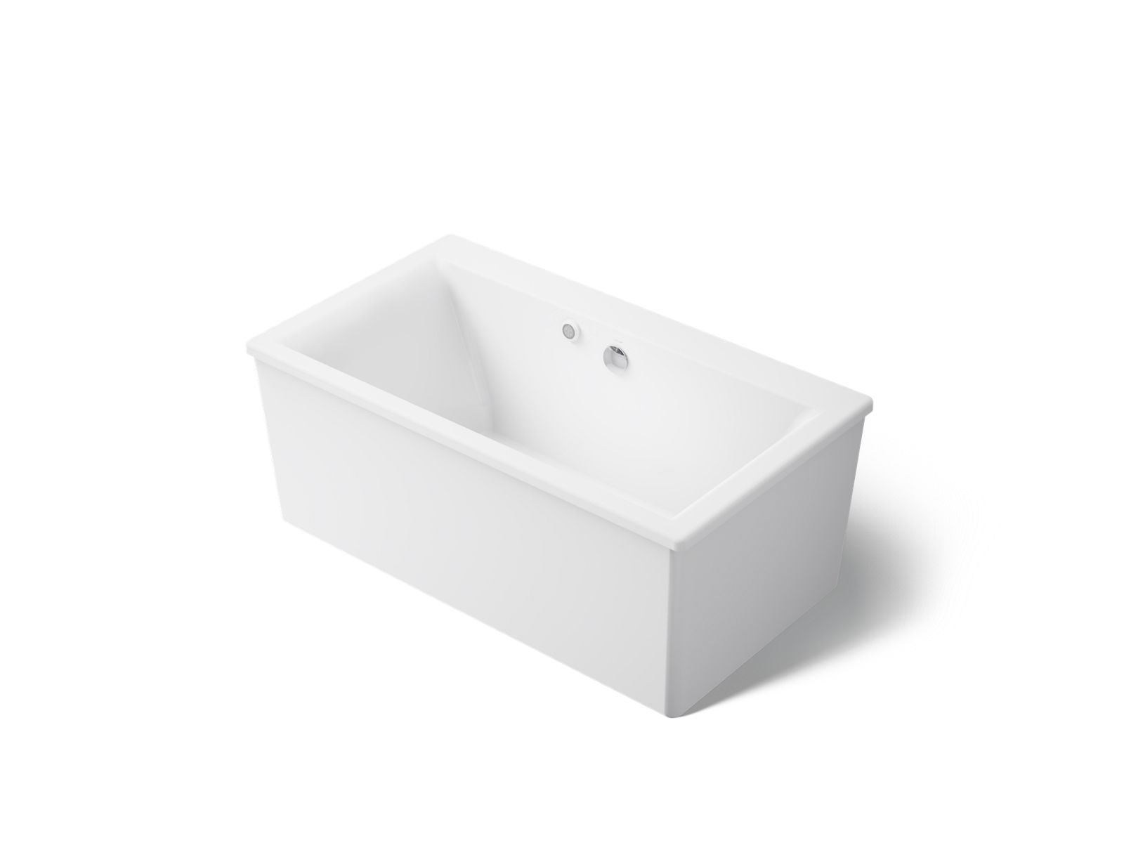 Stargaze 60" x 34" freestanding bath with Bask heated surface and straight shroud - K-24010-W1-0