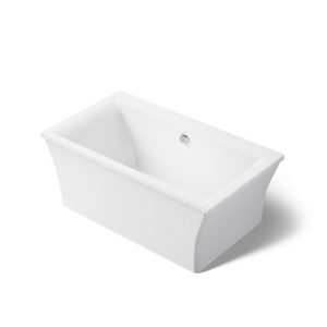 Stargaze 60-1/4" x 34-1/4" freestanding bath with fluted shroud - K-24011-0