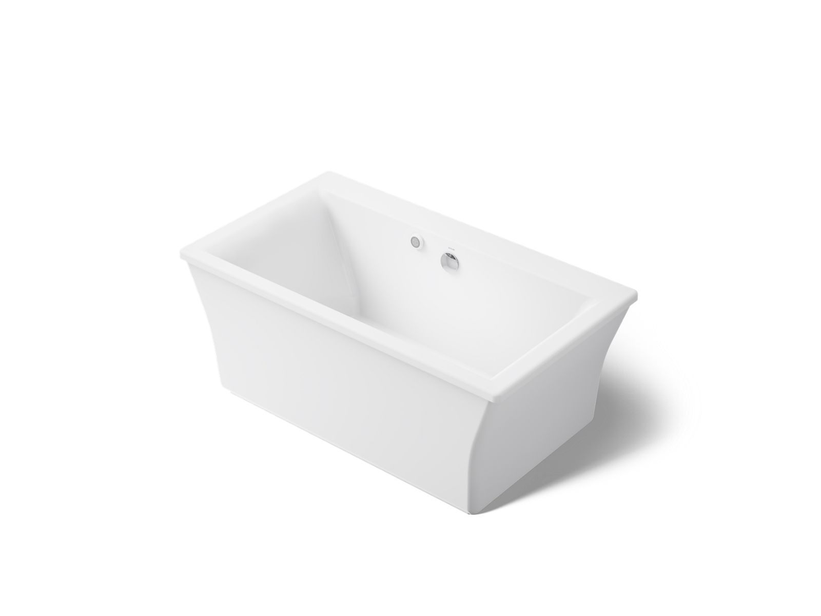 Stargaze 60" x 34" freestanding bath with Bask heated surface and fluted shroud - K-24011-W1-0