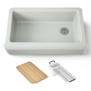 Riverby 35-3/4" undermount single-bowl farmhouse workstation kitchen sink - K-24564-FF