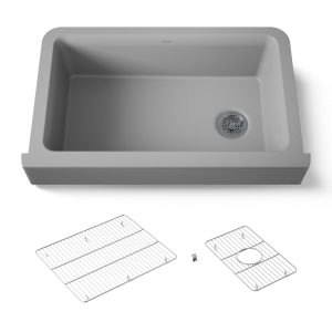Cairn Undermount single-bowl farmhouse kitchen sink - K-25784-CM4