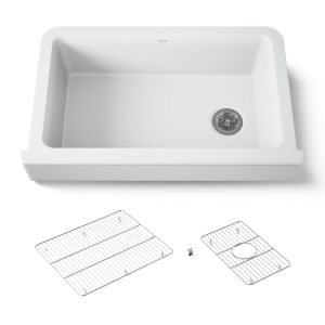 Cairn Undermount single-bowl farmhouse kitchen sink - K-25784-CM6
