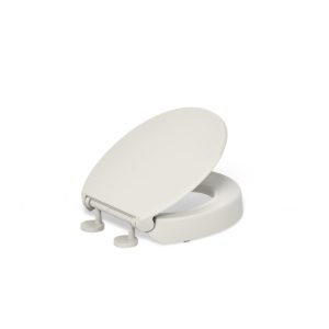 Hyten Elevated Quiet-Close round-front toilet seat - K-25876-47