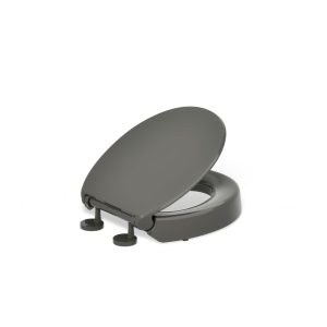 Hyten Elevated Quiet-Close round-front toilet seat - K-25876-58