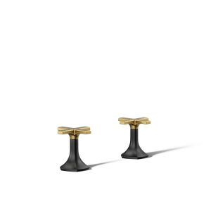 Occasion Deck-mount bath faucet handles with Cross design - K-27018-3-BMB