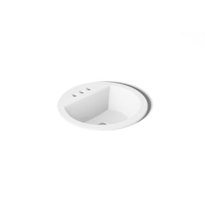 Bryant 19" round drop-in bathroom sink - K-2714-4-0