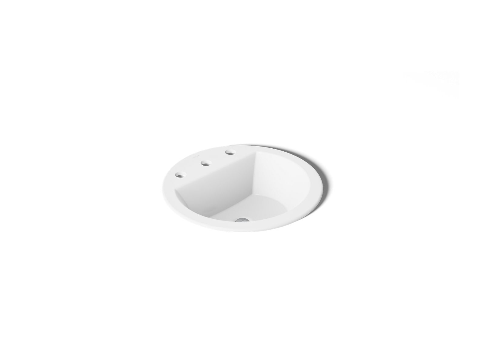 Bryant 19" round drop-in bathroom sink - K-2714-8-0