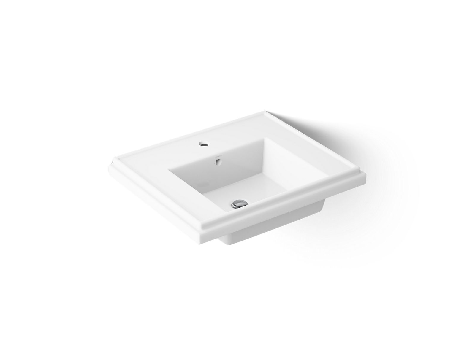 Tresham 24" square pedestal bathroom sink - K-2757-1-0