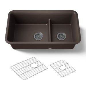 Cairn Smart Divide 33-1/2" undermount double-bowl kitchen sink - K-27786-CM2