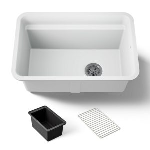 Cairn 27-1/2" undermount single-bowl utility sink - K-27787-CM6