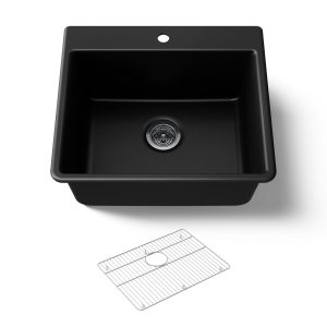 Kennon 25" top-/undermount single-bowl kitchen sink - K-28003-1-CM1
