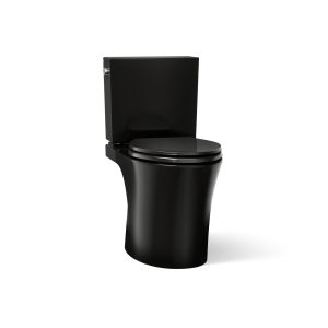 Veil Two-piece elongated toilet with skirted trapway, 1.28 gpf - K-28161-7