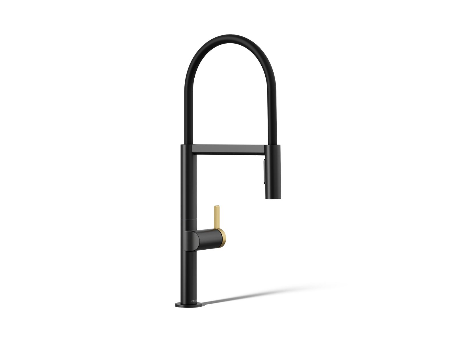 Components Semi-professional kitchen sink faucet with two-function sprayhead - K-28267-BMB