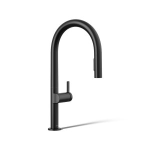 Components Pull-down kitchen sink faucet with two-function sprayhead - K-28268-BL