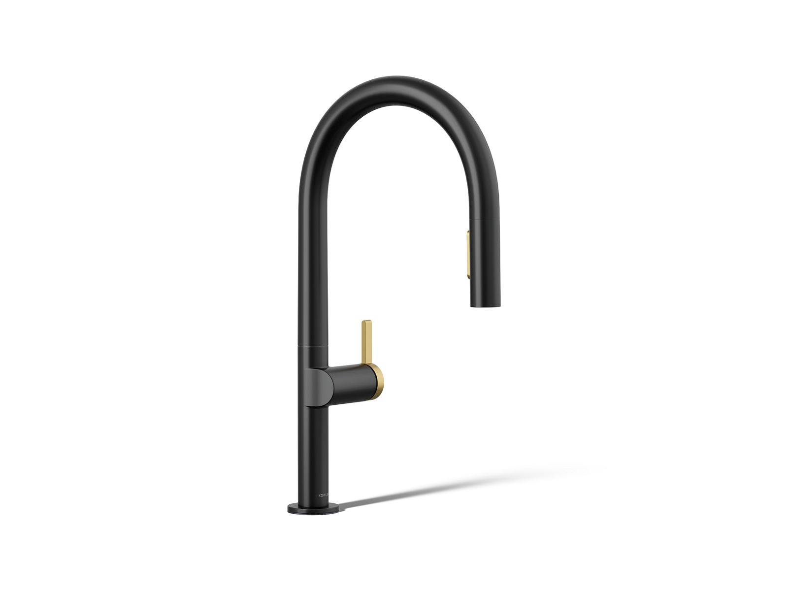 Components Pull-down kitchen sink faucet with two-function sprayhead - K-28268-BMB