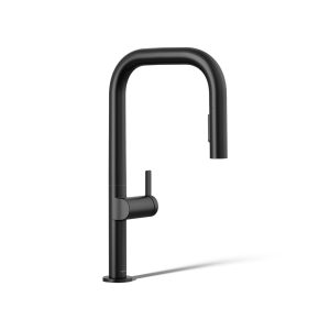 Components Pull-down kitchen sink faucet with two-function sprayhead - K-28269-BL