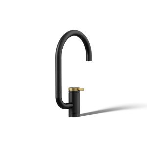 Components Single-handle bar sink faucet with two-function extended-reach spout - K-28277-BMB