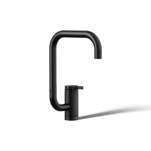 Components Single-handle bar sink faucet with two-function extended-reach spout - K-28290-BL