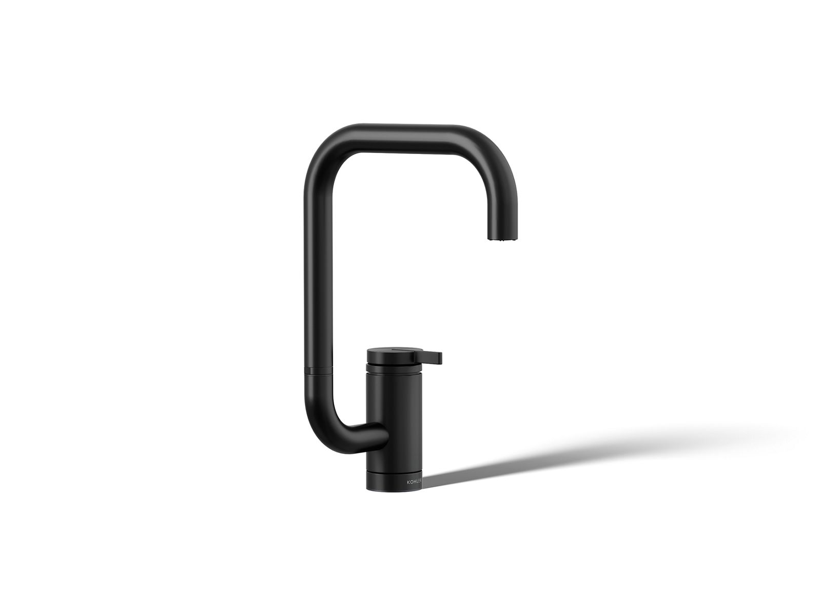 Components Single-handle bar sink faucet with two-function extended-reach spout - K-28290-BL