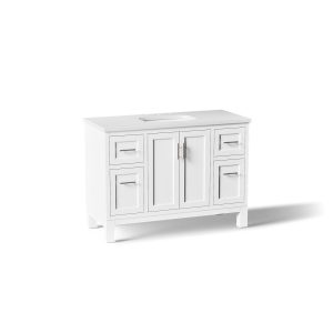 Quo 48" bathroom vanity cabinet with sink and quartz top - K-28383-ASB-0