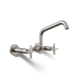 Billet Two-hole wall-mount bridge kitchen sink faucet - K-28666-3-VS