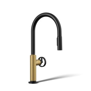Billet Pull-down kitchen sink faucet with two-function sprayhead - K-28669-9-BMB