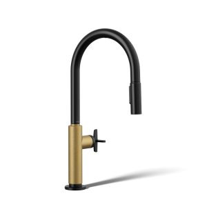 Billet Touchless pull-down kitchen sink faucet with two-function sprayhead - K-28670-3RT2-BMB