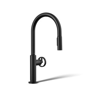 Billet Touchless pull-down kitchen sink faucet with two-function sprayhead - K-28670-9RT2-BL