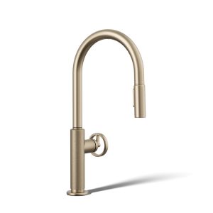 Billet Touchless pull-down kitchen sink faucet with two-function sprayhead - K-28670-9RT2-BV