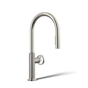 Billet Touchless pull-down kitchen sink faucet with two-function sprayhead - K-28670-9RT2-SN