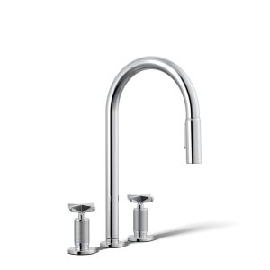 Billet Pull-down kitchen sink faucet with two-function sprayhead - K-28671-3-CP
