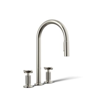 Billet Pull-down kitchen sink faucet with two-function sprayhead - K-28671-3-SN