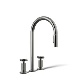 Billet Pull-down kitchen sink faucet with two-function sprayhead - K-28671-3-TT