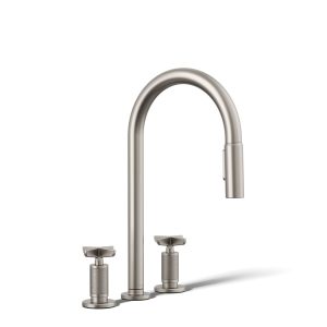 Billet Pull-down kitchen sink faucet with two-function sprayhead - K-28671-3-VS